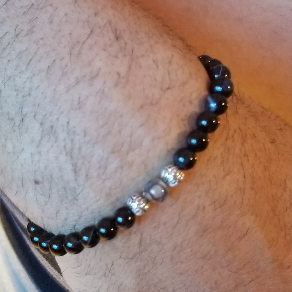Men's Agate beaded bracelet - Picture 1 of 2